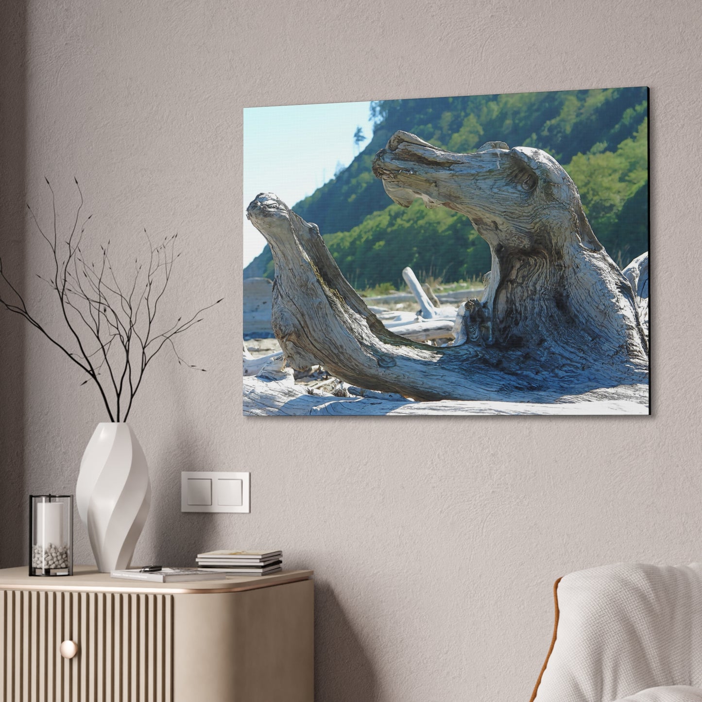 Lakeside Driftwood - oil paint filter