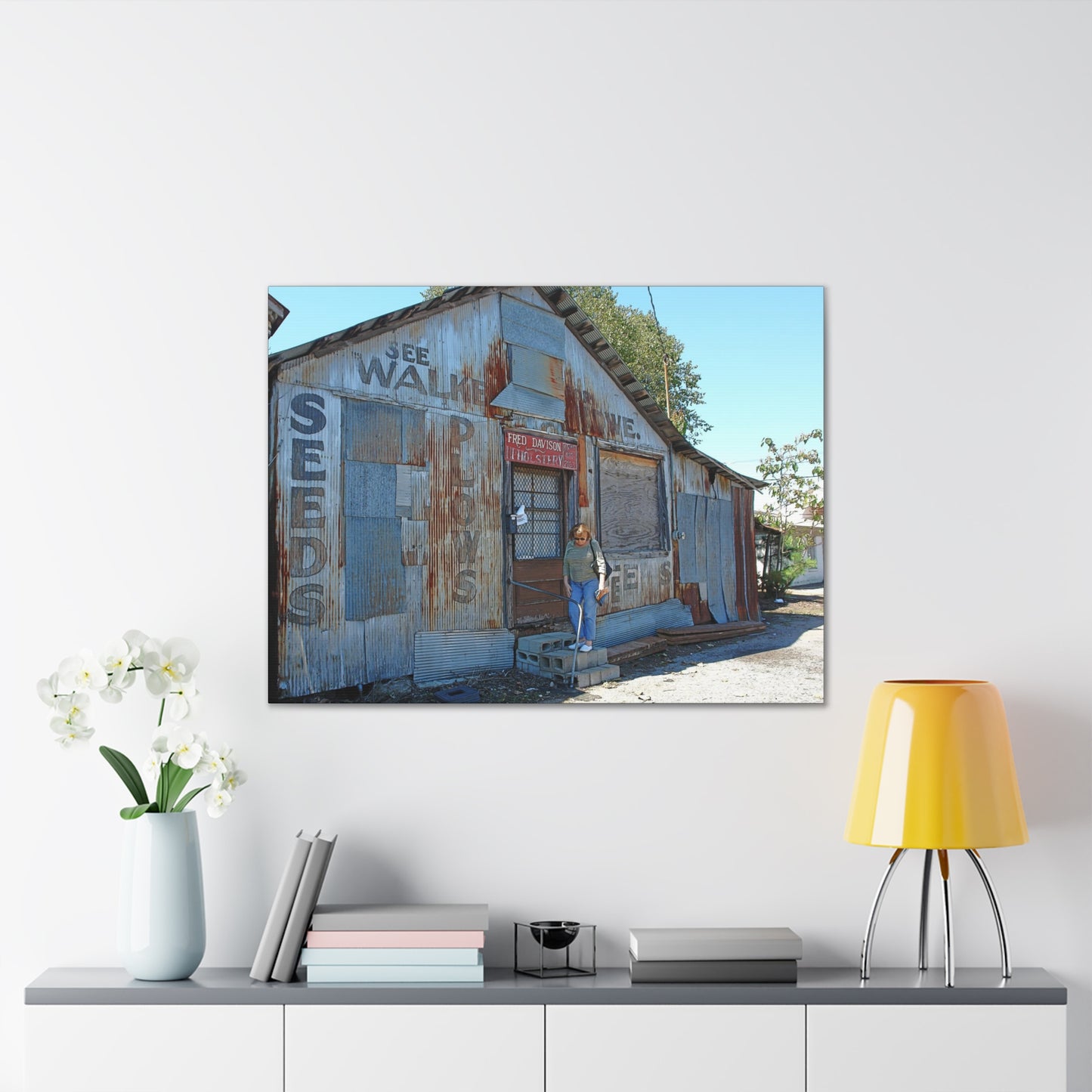Old Wooden Building in Sardis - oil paint filter