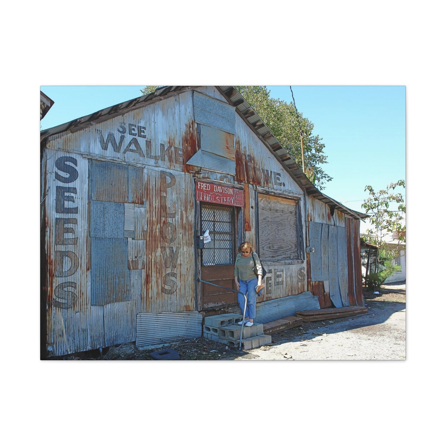 Old Wooden Building in Sardis - oil paint filter