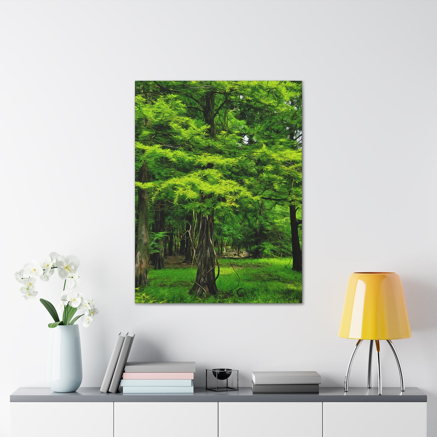 Spring Green Cypress - oil paint filter