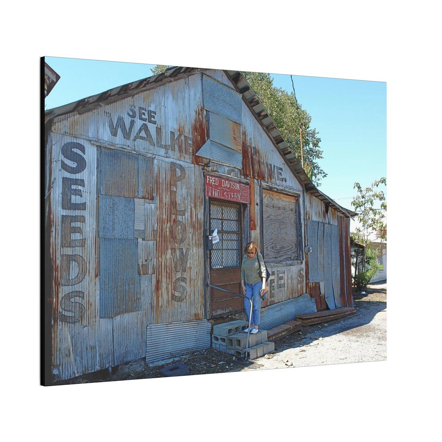 Old Wooden Building in Sardis - oil paint filter