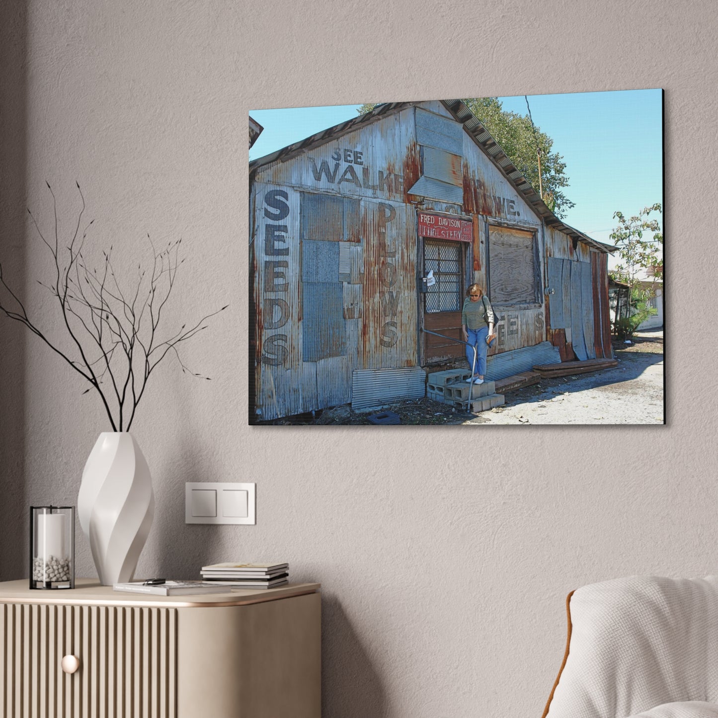 Old Wooden Building in Sardis - oil paint filter