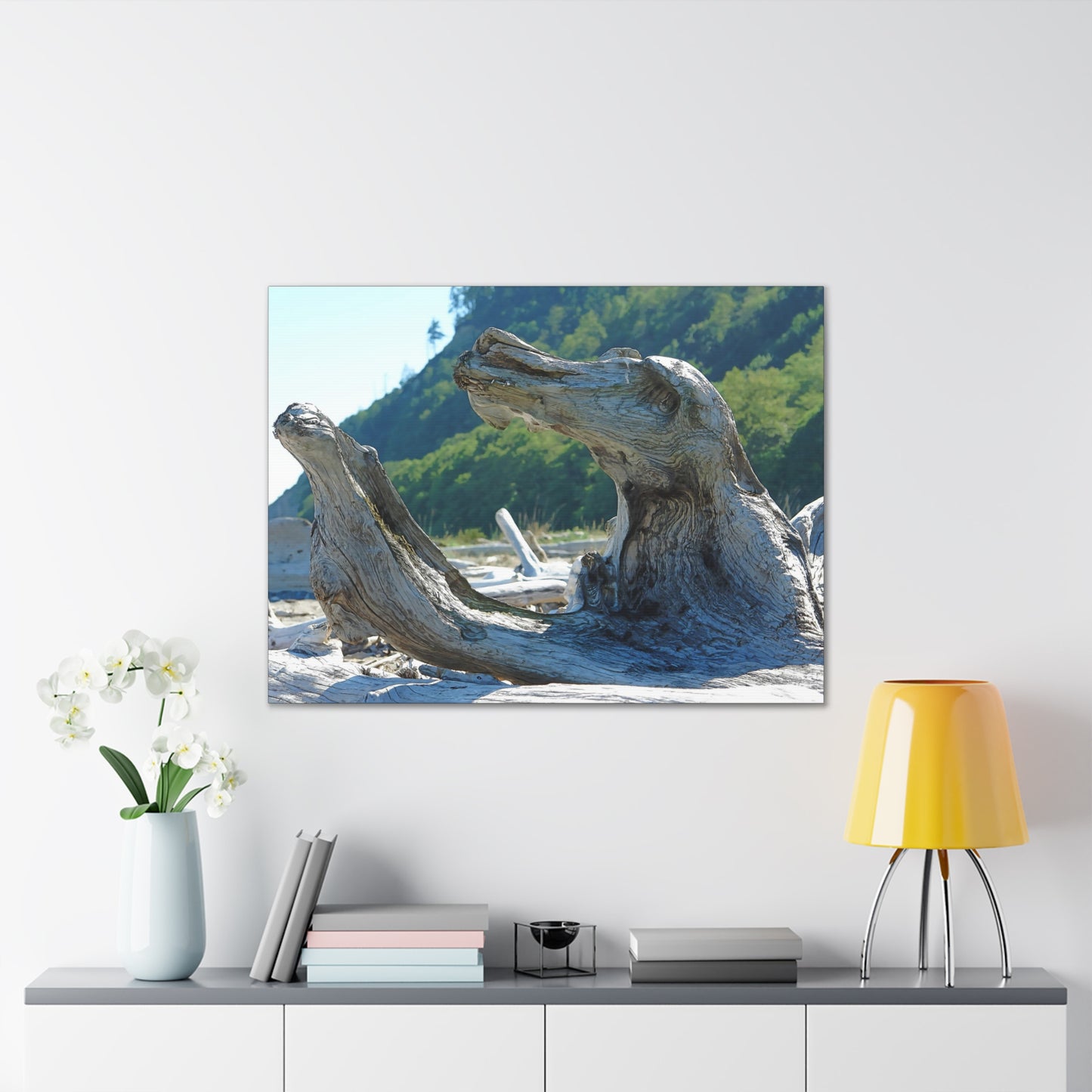 Lakeside Driftwood - oil paint filter